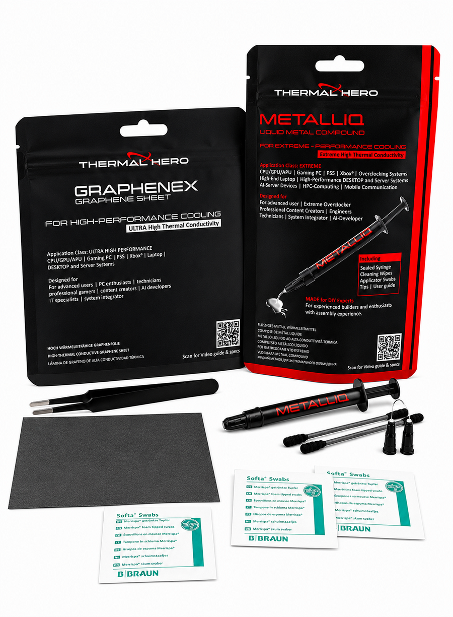 GRAPHENEX + METALLIQ Heat Spreader Cooling Set