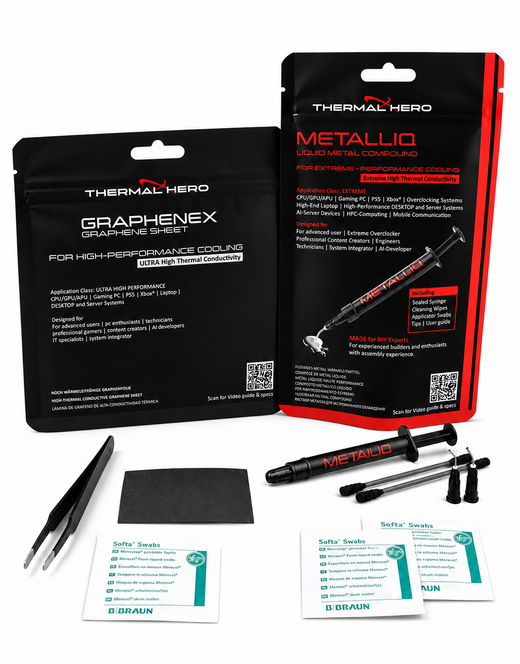 GRAPHENEX 51x68 Heat Spreader + METALLIQ 1g Cooling Bundle