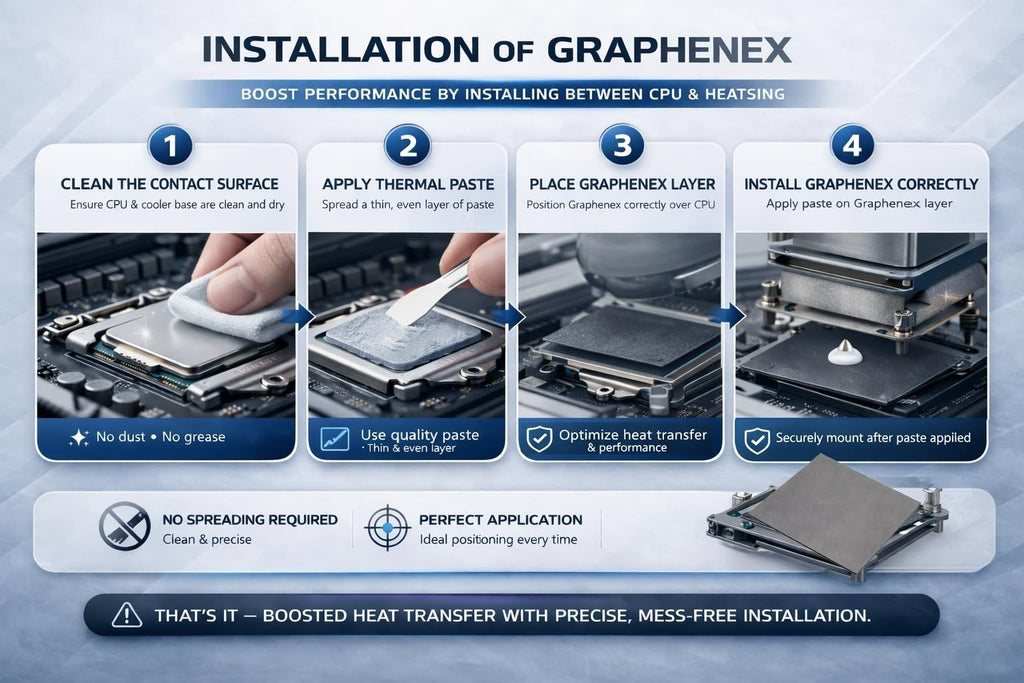 TH GRAPHENEX 51x68 Heatspreader+METALLIQ 1g Graphen Flüssigmetall Cooling Bundle