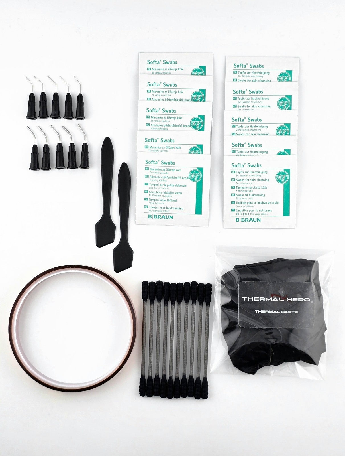 Liquid Metal Accessory Kit - Applicators, Polyimide Tape & Cleaning Tools for CPU/GPU/PS5 gallery image 1