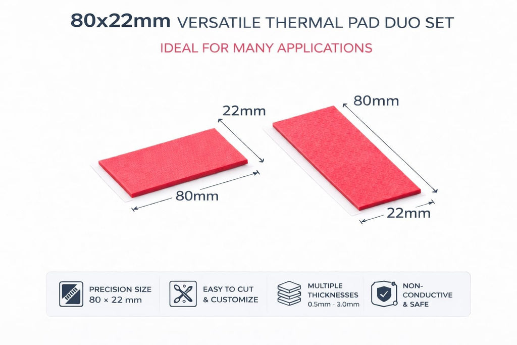 GPU Refresh Kit – ULTRA 3g Wärmeleitpaste + 2 NEO Wärmeleitpads 80×22x1,0 mm Set