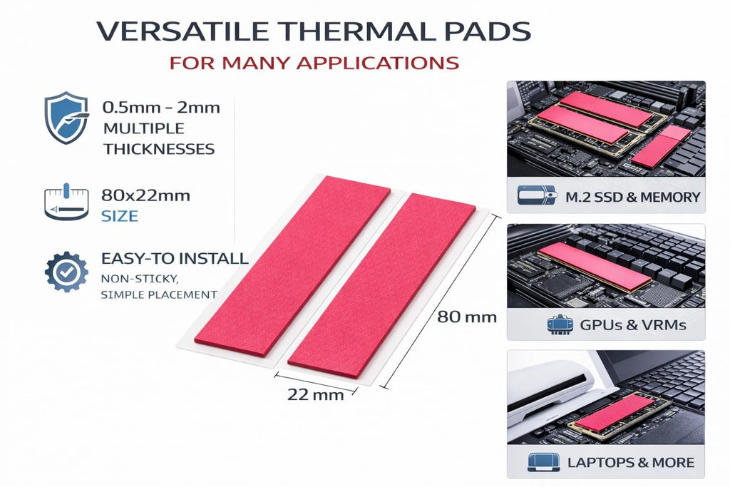 GPU Refresh Kit – ULTRA 3g Wärmeleitpaste + 2 NEO Wärmeleitpads 80×22x1,0 mm Set