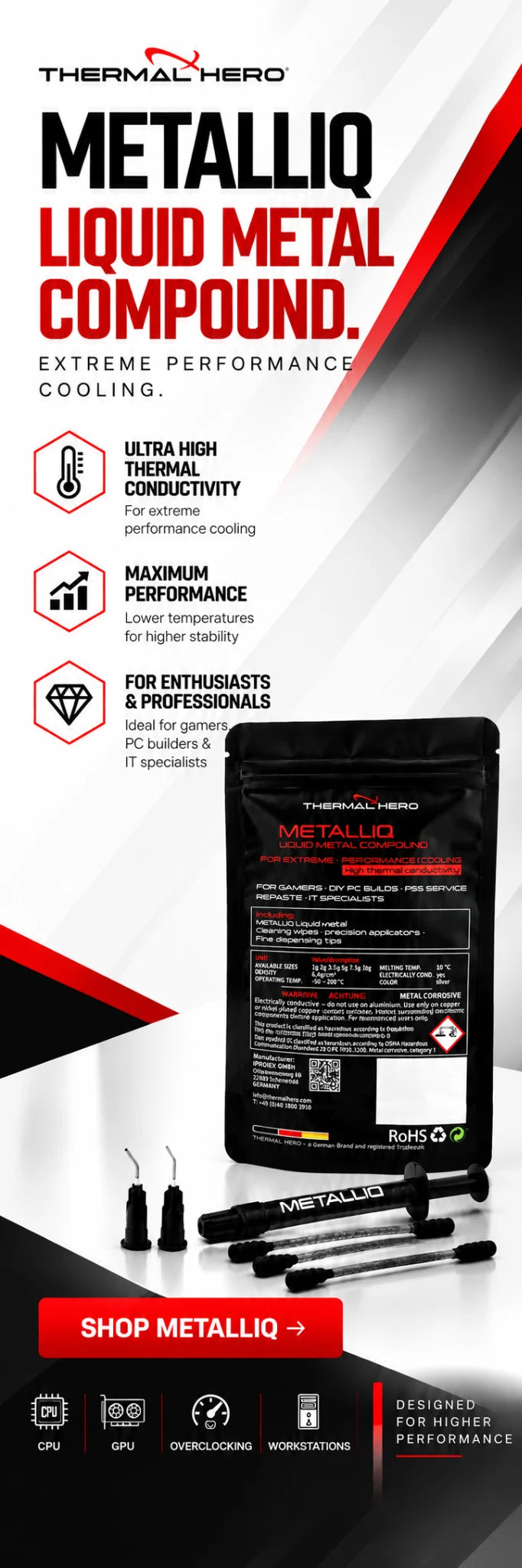Thermal Hero METALLIQ liquid metal compound